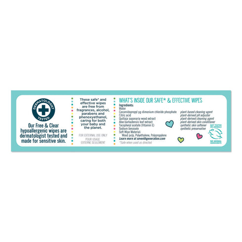 Seventh Generation Baby Wipe Refill - Pack of 12, Model 5703