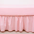 3 Set Set Cloele Pieces Crib Bedding for Girls- Solid Ruffle Quilted Includes Comforter Fitted Sheet Crib Skirt,Cute
