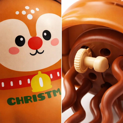 MythBricks 2 3+ hristmas Wind Up Toy Reindeer, Dancing Wiggly Wind-Up Christmas Toy, Play Modes, No Batteries Needed
