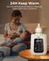 Bear Baby Bottle Warmer, Milk Warmer Breastmilk Bag Formula Fast Warming for New Born Baby Bottles, with Time Temp