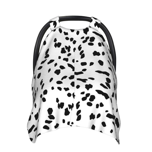 Zhbvncp Dalmatian Pattern Baby Car Seat Cover & Breastfeeding Nursing Cover - Breathable Stretch Fabric Multi-Use