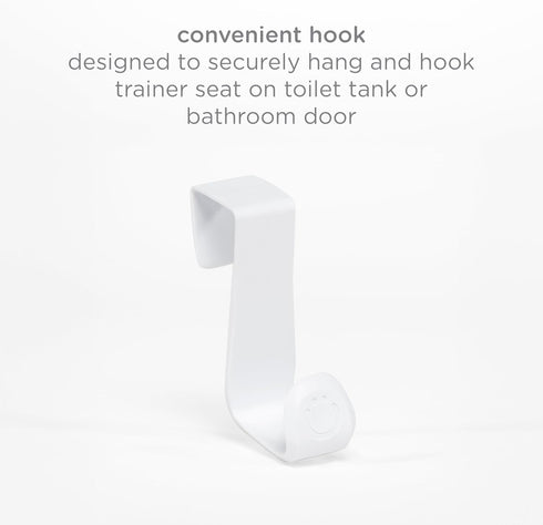 Ubbi Multi-Use Potty Training Hook, No-Install Bathroom Organizer for Toddler Potty Seats, Hangs Over Toilet Tank