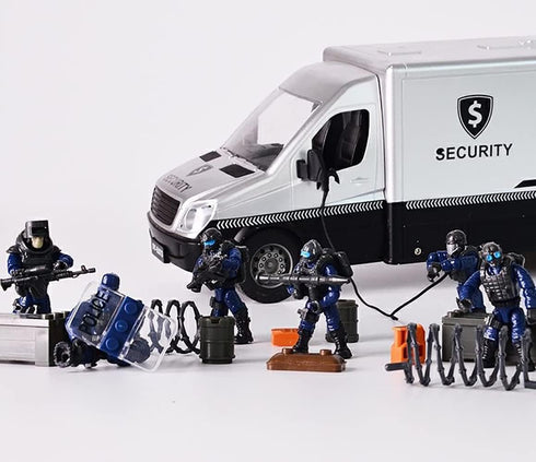 Special Forces Mini Military Action Figure with Weapons, 8 PCS Multiple Movable Joints SWAT Police Figure