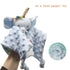 Elephant Security Blanket for Baby, Soft Plush Minky Fabric Lovey, Crinkle Sensory Blanket, Unisex Baby Gift (Blue 11")