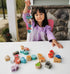 Montessori Educational Threading Toys, Wooden Stringing Traffic Animals Fruits Lacing Beads for Toddlers