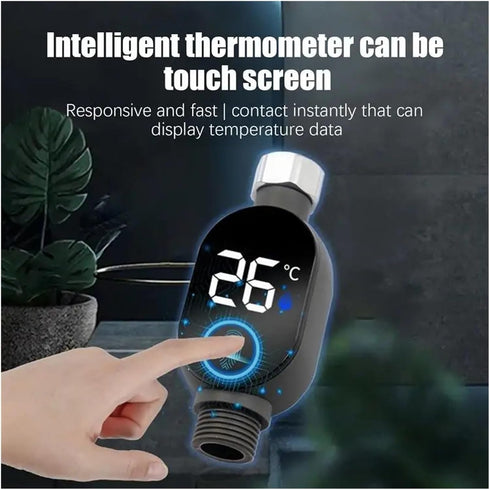 FTjireyr Shower Temperature Display, LED Gauge Led Digital Display Instant-Read for terproof Smart Monitor Baby