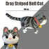 Set8000PCS HONLANCH Animal Gray Striped Bell Cat Micro Building Blocks Gift for Adults and Kids