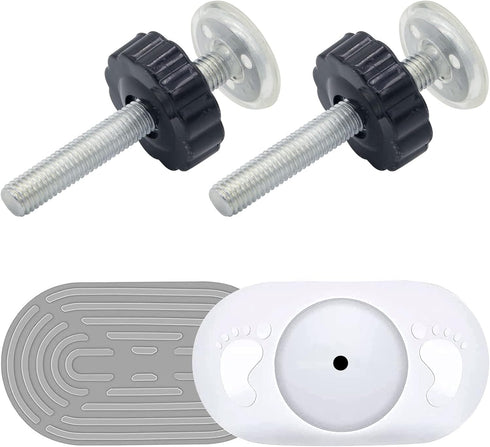 2 Set M10 Baby Gate Adapter with Wall Protector, 10mm Baby Tension Gate Extender, Replacement Bolt Part