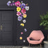 Pansy Flowers Wall Stickers, DIY Floral Wall Decals Art Decor for Kids Girls Bedrooms, Living Room