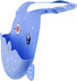 Silicone Bibs with Food Catcher Pocket, Adjustable Blue Fish Feeding Bibs with Trough for Littles