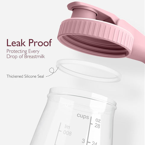 Momcozy Breast Milk Pitcher, Resistant to Heat and Cold Abrupt Temp Swings, No Leak Breast Milk Fridge Storage