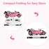 3 1 INFANS Foldable Baby Walker, in Toddler Activity Center Leaning-Seated Walk-Behind with Steering Wheel, Adjustable