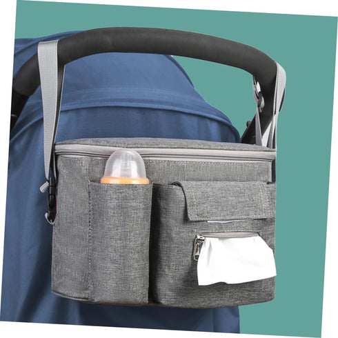 Mummy HANABASS Multi Functional Bag for Stroller Versatile Diaper Pouch Organizer for Supplies for Travel and Nursery