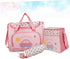 Set UPKOCH Large Capacity Diaper Bag for Moms Multi-functional Travel Handbag Changing Pad Stylish Car Pattern Pink