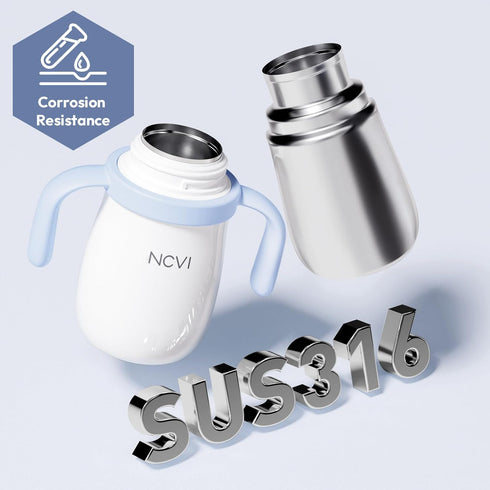 1-3 10floz,Christmas NCVI Kids Stainless Steel Straw Cup for Toddler Years Old, Training Tumbler with Straw Spill Proof