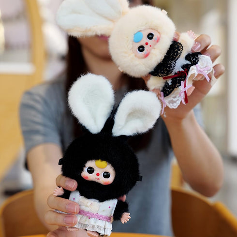 1PC(1 14 (1PC Baby Three Rabbit Macaron Cute Mini Bunny Plush Blind Box of Possible Styles) Cute Figures Collectible