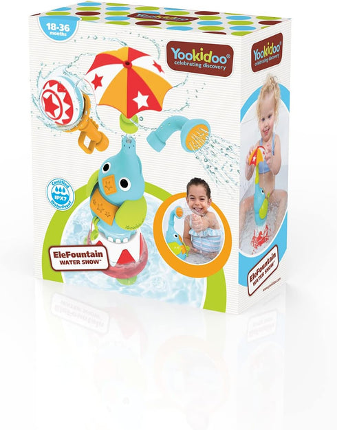 Set 3 18 Yookidoo Baby Bath Elephant Sprayer Toy -EleFountain Sprinkler Water Show - Features Spouts w/ Different Spray