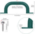 2 Pack Green 10'' Playground Handles - Outdoor Playset Grab Handles, Swing Set Hardware Kit for Kids