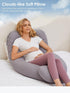Bedbee Pregnancy Pillow for Sleeping, U Shaped Maternity Pillow with Microfiber Removable Cover, Support Back, Hips