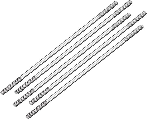 uxcell M2x65mm Pushrod Connector - Stainless Steel Rod Linkage for RC Boat, Car, Airplane, Helicopter (Pack of 5)