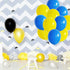 50 Pcs 12inch Yellow and Blue Balloons for Birthday & Wedding Parties