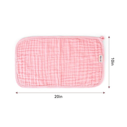 Maliton 6 Pack Muslin Burp Cloths for Baby Girls, Large 20''x10'', 100% Cotton, Absorbent & Soft