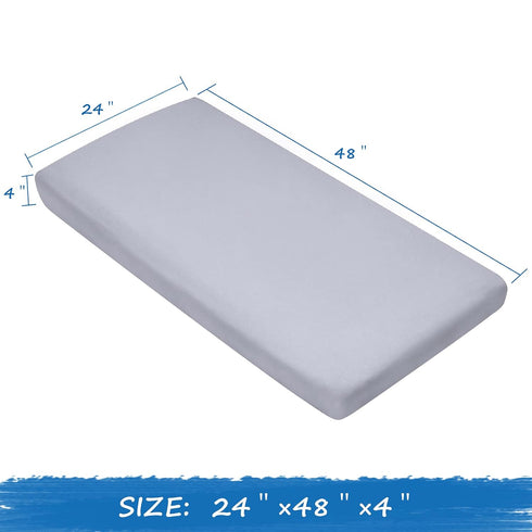 24" 48" 4" Nap Mat Sheet x x Fitted Elastic Corners Preschool Day Care Rest Nap Mat Cover, Soft & Breathable Baby