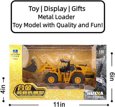 Bulldozer Toys for Boys Heavy-Duty Metal Loader Vehicle Sand/Beach Toy with Functional Arm and Bucket,Realistic Perfect