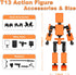 zumelio 4PCS T-13 Set, Dummy 13 Mini Titan Action Figures Assembly Completed Luck Robot Action Figure Toys for Boys