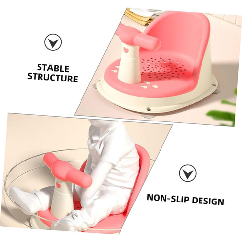 Bath Seat with Backrest for Support Non-Slip Bathtub Chair for Secure Bathing Comfortable Sit-up Design for Easy