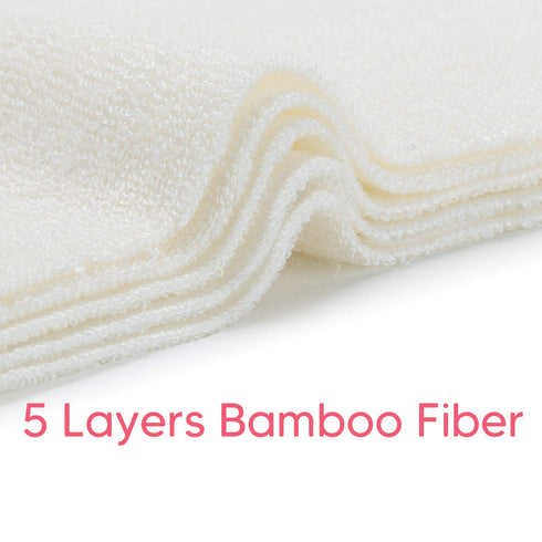 5-Layer 12PCS Damero Reusable Diapers Baby Inserts, Cloth Diaper Inserts with an Extra Storage Bag