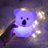 Setting Large Koala Night Lights Kid Bedside Bedroom Light, Nursery Moon lamp, Portable Color Changing Care Lamps