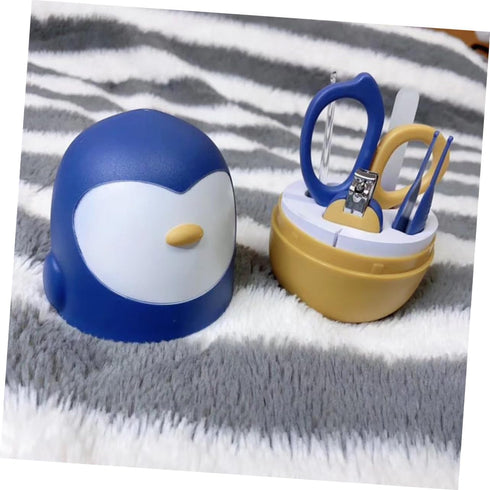 Newborn Nail Care Essentials Kit with LED Ear Spoon - Safe Grooming Tools for Boys