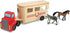 Melissa & Doug Horse Carrier Wooden Vehicle Play Set with 2 Flocked Horses and Pull-Down Ramp