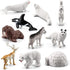 10pcs Arctic Animals Figurines,Mini Arctic Animal Toy Set, Arctic Circle Ocean Sea Animal Figurines Playset for Kids Educational Toys -Cake Toppers