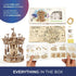 UGEARS Carousel Wooden Mechanical 3D Model, Self-Assembling Craft DIY Kit for Adults and Teens