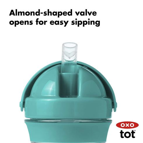 9 OXO Tot Transitions ounce Straw Cup, Teal
