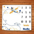 Baby Memory Blanket, Airplane Sky Pilot Baby Age Blanket, Monthly Baby Blanket Swaddle Blanket, 48x40 Inch