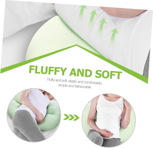Pregnancy Pillow for Side Sleeping Multi-Functional U-Shaped Support Cushion for Abdominal and Lumbar Comfort