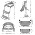 Zieyeen Potty Training Seat with Step Stool Ladder, Toddler Potty Training Toilet for Boys Kids, Potty Chair Adjustable