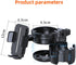 Elecphbo 4-in-1 360 Universal Stroller Cup Holder Adjustable Single/Double Cup & Phone Holder, Rotatable, Anti-Slip