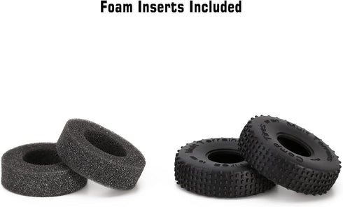 INJORA 1.0 Tires-S4 Multi Terrain Pin Crawler Tires for TRX4M SCX24 AX24 FCX24 Upgrade Parts, 65 * 19mm