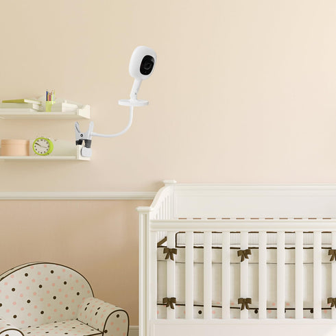 iTODOS 2Pack Baby Monitor Mount Compatible with Nanit Pro Smart Baby Monitor & Flex Stand Baby Monitor, 8inches Flexible Arm Monitor Accessory,Attach Your Baby Cam Wherever You Like