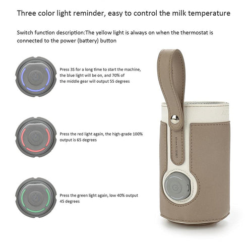 Cover,3 (4) Keenso Baby Bottle Keep Warm TemperaturePortable Baby Bottle Warmer with USB Power, for Home and on The