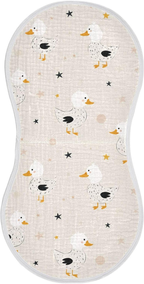 decor gift Cotton Large Burp Cloths for Baby Soft and Absorbent? Cute Animal Mallard