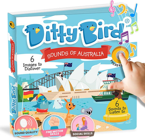 Ditty Bird Musical Toddler Books | Interactive Talking Book with Fun Sensory Songs of Australia for Toddlers 1-3 |