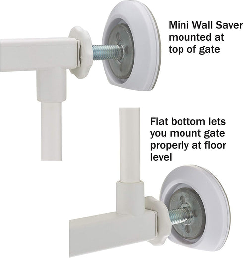 Wall Saver for Baby Gate Damage - 4 Mini Flat Bottom Wall Savers - Makes Safety Gates More Secure for Childproofing
