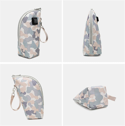 KiBcsLic Kids Bottle Warmer Travel Bag Portable Compact Water Resistant Pouch Insulated Adjustable Temperatures Nursing