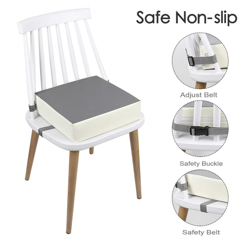 Booster Seat for Kitchen Chair - PU Waterproof Toddler Booster for Dining Table, Portable Travel Increasing Cushion