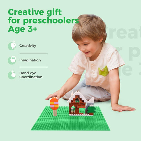 Plates-10" 10" Boards,100% 8 Pack) Classic Baseplates Building x Building Compatible with All Major Brands and Activity